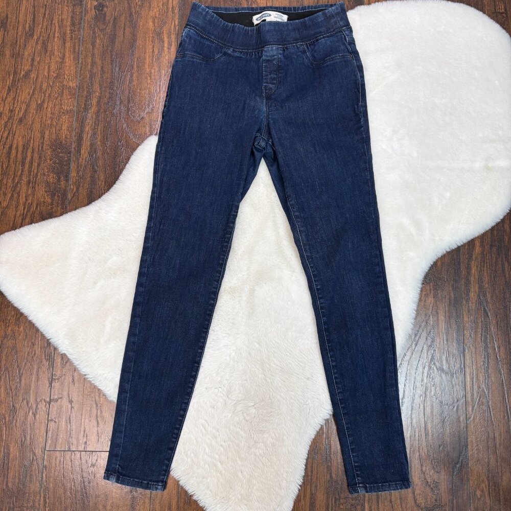 Old‎ Navy Pull-On Jeggings 4 Rockstar Skinny Dark Wash Stretch Elastic Waist